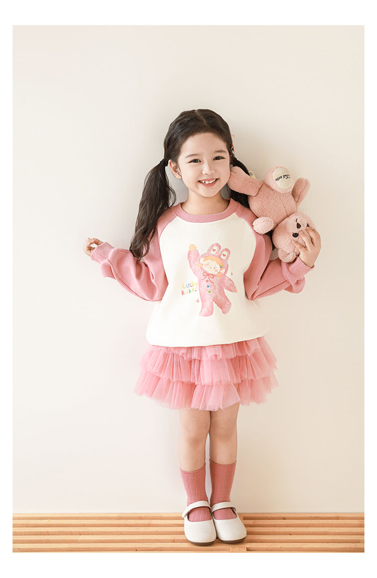 Girls Layered Mesh Tutu Skirt, Rose Pink