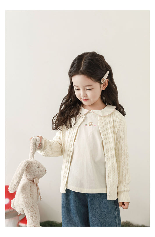 Elegant embroidered girls cardigan by Ava & Bear London