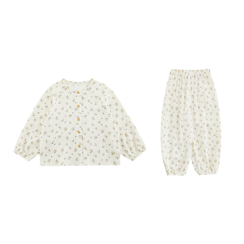 Girls’ lightweight floral print cotton pyjama set – Ava & Bear London