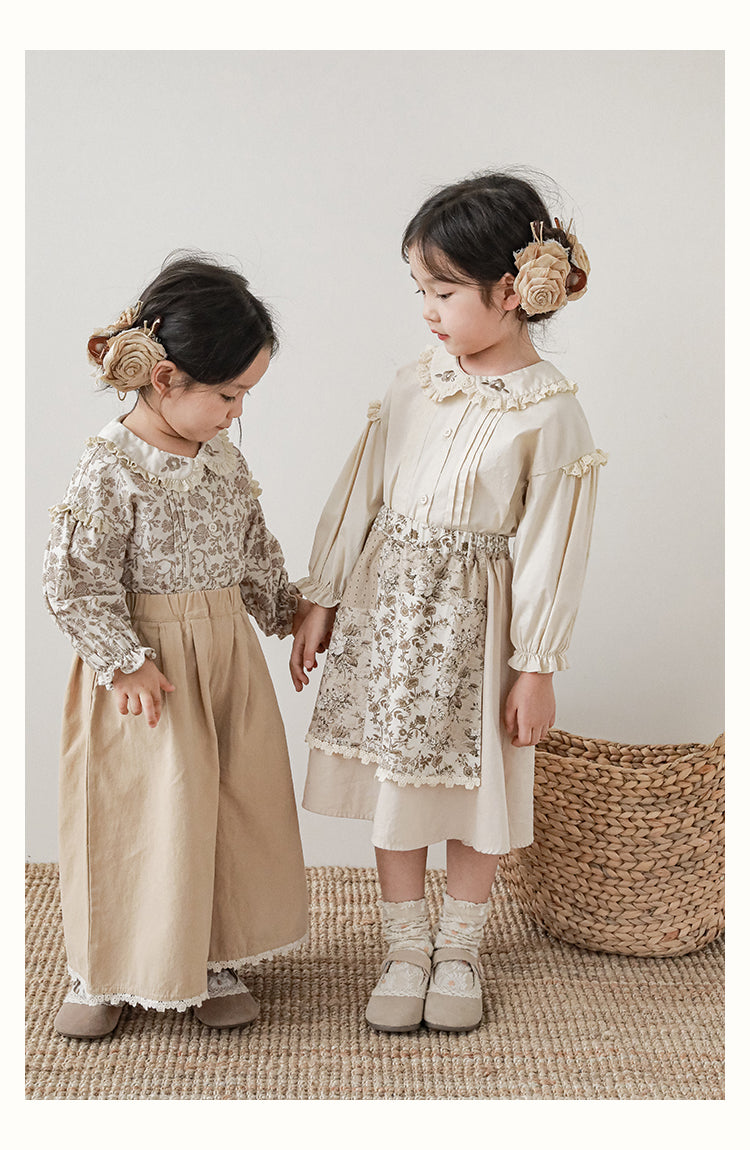 Elegant floral button-down blouse for girls — Ava & Bear London