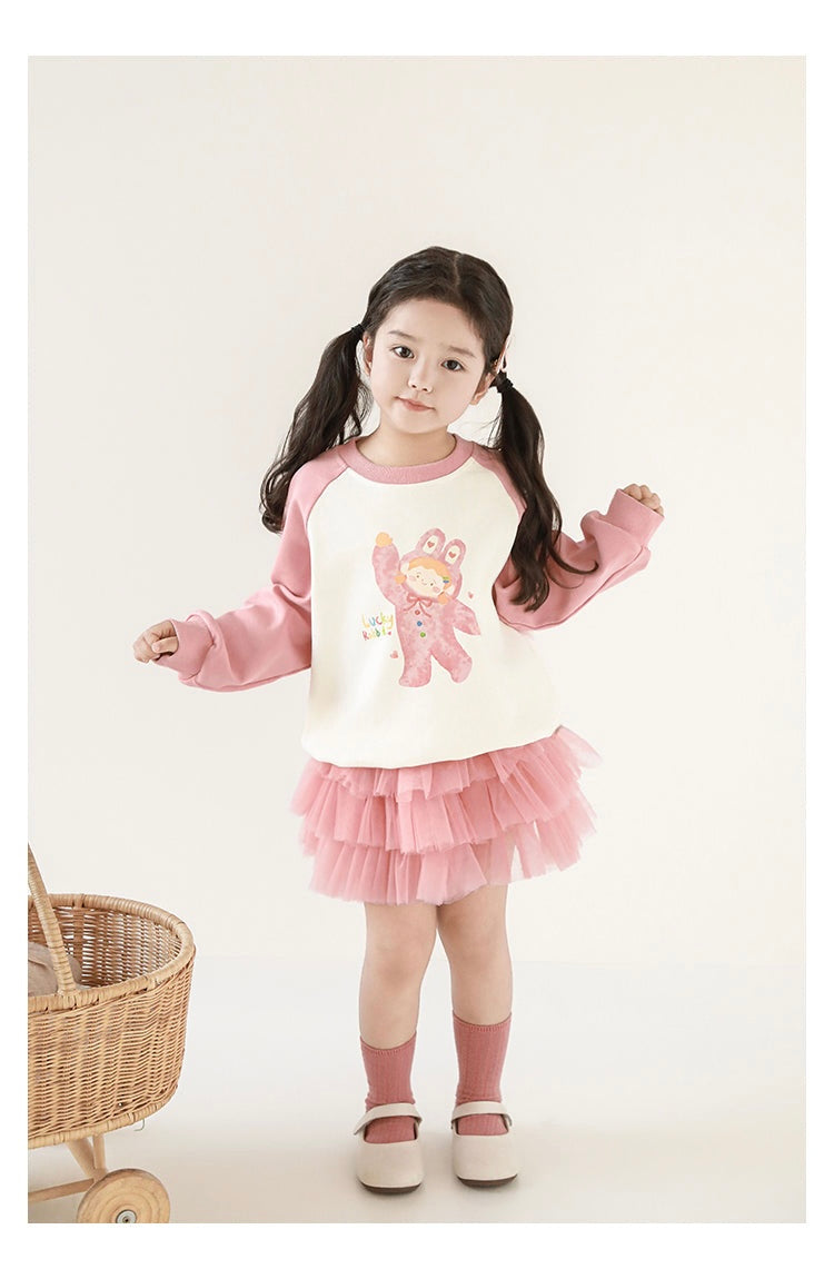 Girls Layered Mesh Tutu Skirt, Rose Pink