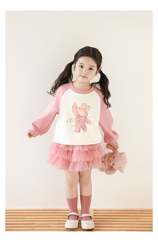 Girls Layered Mesh Tutu Skirt, Rose Pink