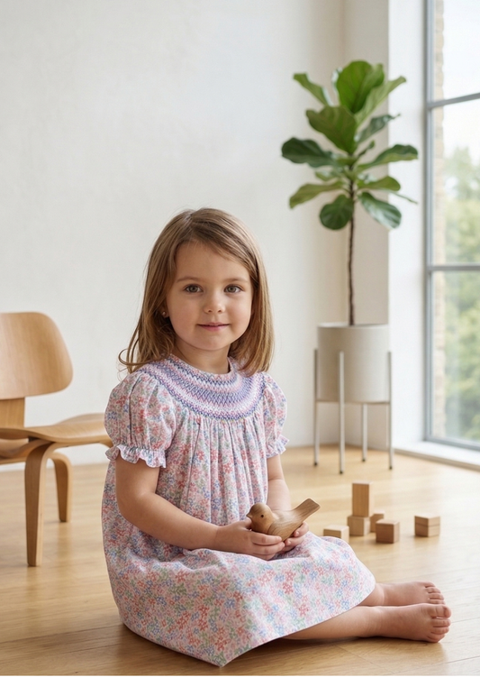 Amelia Smock Dress, English Garden