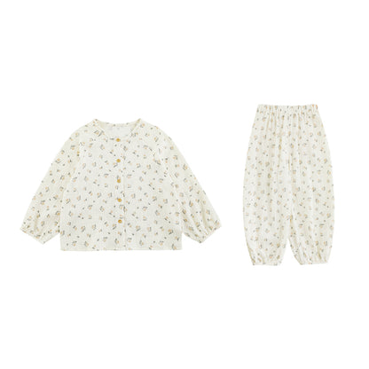 Girls’ lightweight floral print cotton pyjama set – Ava & Bear London