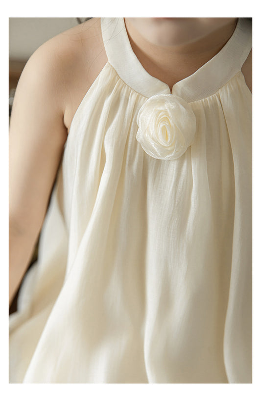 Baby Girl Lyocell Halter Neck Dress