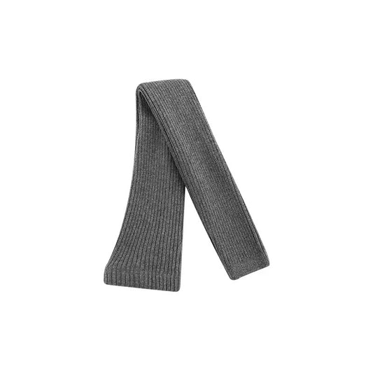 Girls’ medium weight ribbed cotton footless tights in dark grey by Ava & Bear London