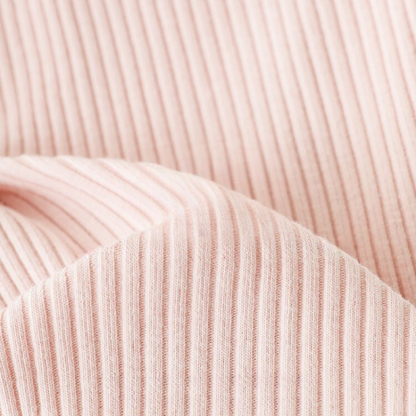 Close up of ribbed cotton fabric of girls flower crochet legging by Ava & Bear London 